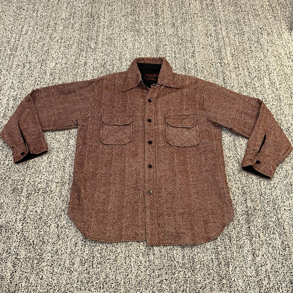 Rare Vintage C.P.O.‎  Men's Large Tailored Wool, Linen, Navy Anchor Buttons